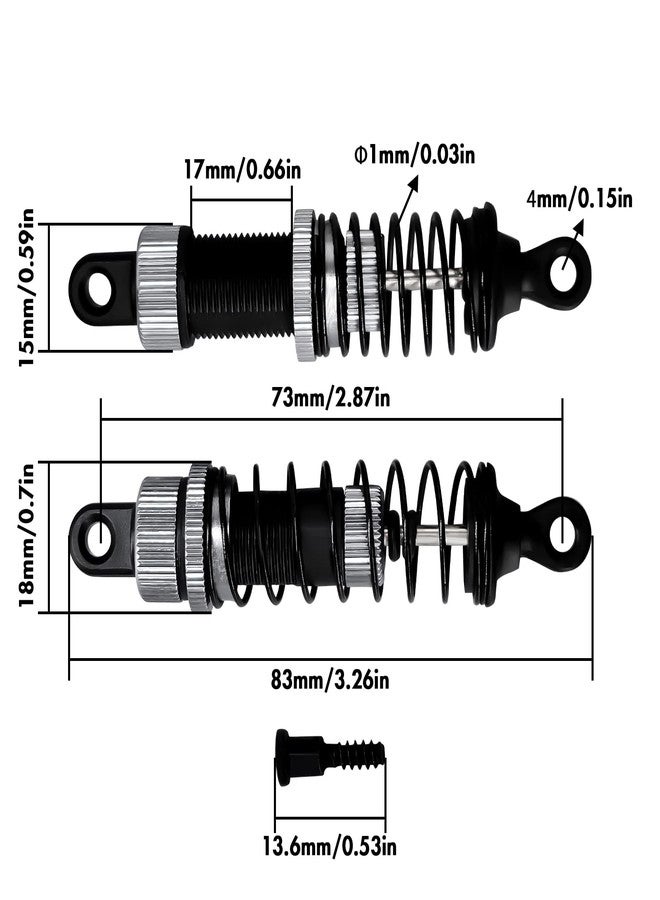 Abendor 2Pcs/Set PX9200 Oil Buffer Shock Absorber PX9200-18 for 1/12 1/10 9200 9200E 9205E 9206E HB101 HS101 RC Car Truck Spare Parts - Image 2